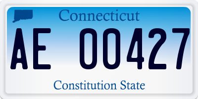CT license plate AE00427