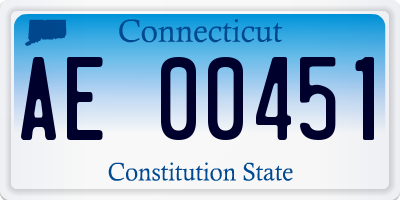CT license plate AE00451