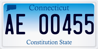 CT license plate AE00455