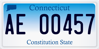 CT license plate AE00457