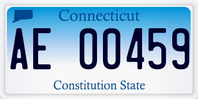 CT license plate AE00459