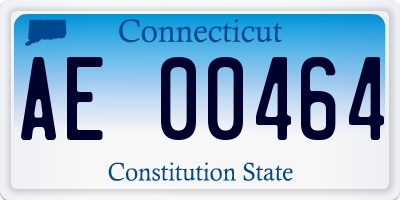 CT license plate AE00464