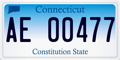 CT license plate AE00477
