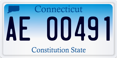 CT license plate AE00491
