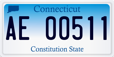 CT license plate AE00511