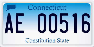 CT license plate AE00516