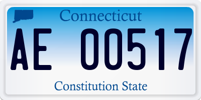 CT license plate AE00517