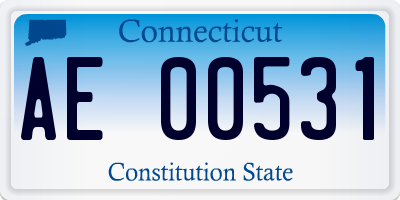 CT license plate AE00531