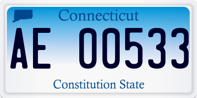 CT license plate AE00533