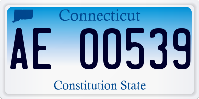CT license plate AE00539