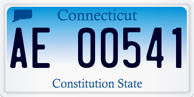 CT license plate AE00541