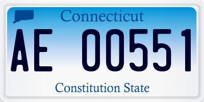 CT license plate AE00551