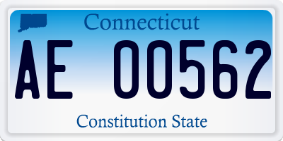 CT license plate AE00562