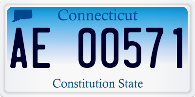 CT license plate AE00571