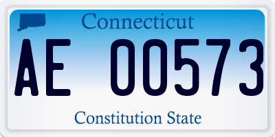 CT license plate AE00573