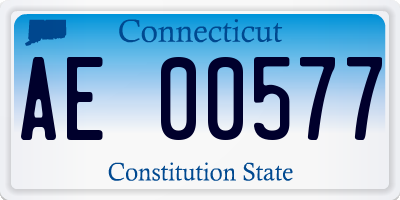 CT license plate AE00577