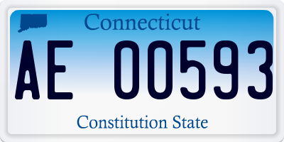 CT license plate AE00593
