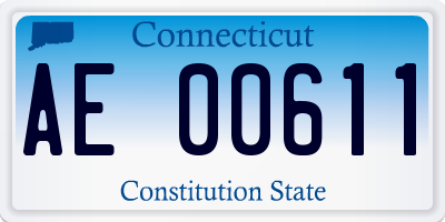 CT license plate AE00611