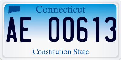 CT license plate AE00613