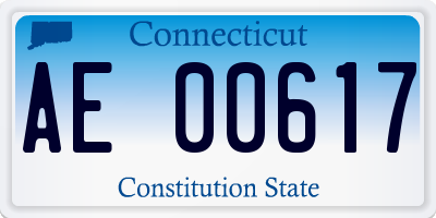 CT license plate AE00617