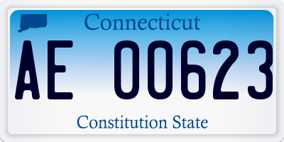 CT license plate AE00623