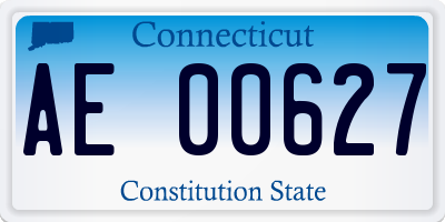 CT license plate AE00627