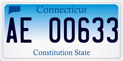 CT license plate AE00633