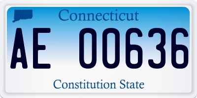 CT license plate AE00636