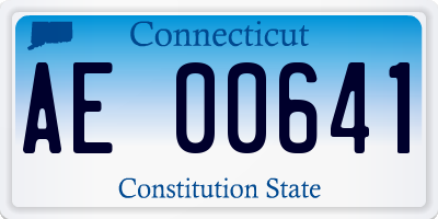 CT license plate AE00641