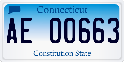 CT license plate AE00663