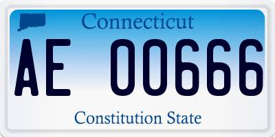 CT license plate AE00666
