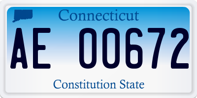 CT license plate AE00672