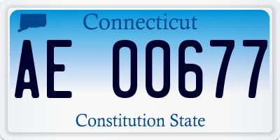CT license plate AE00677