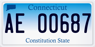 CT license plate AE00687