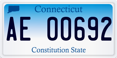 CT license plate AE00692