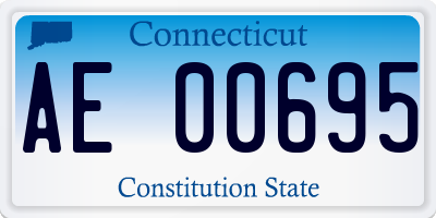 CT license plate AE00695