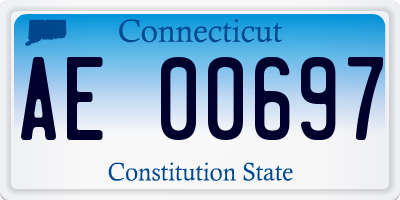 CT license plate AE00697