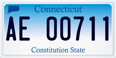 CT license plate AE00711