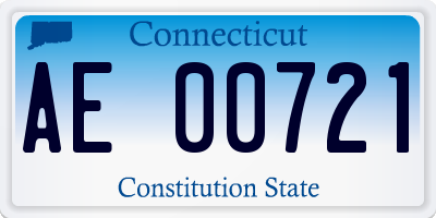 CT license plate AE00721