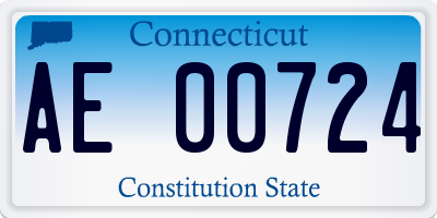CT license plate AE00724