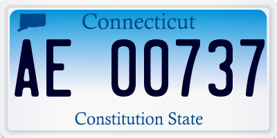 CT license plate AE00737