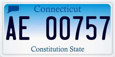 CT license plate AE00757
