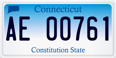 CT license plate AE00761