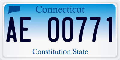 CT license plate AE00771