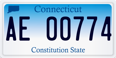 CT license plate AE00774