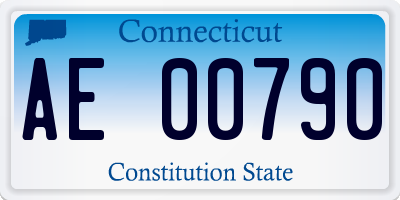 CT license plate AE00790