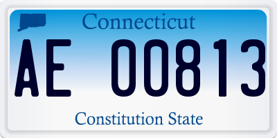 CT license plate AE00813