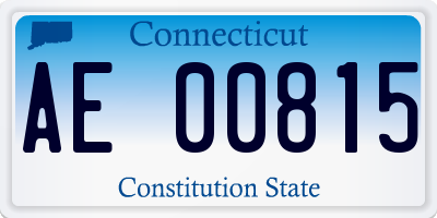 CT license plate AE00815