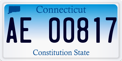 CT license plate AE00817