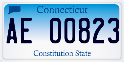CT license plate AE00823